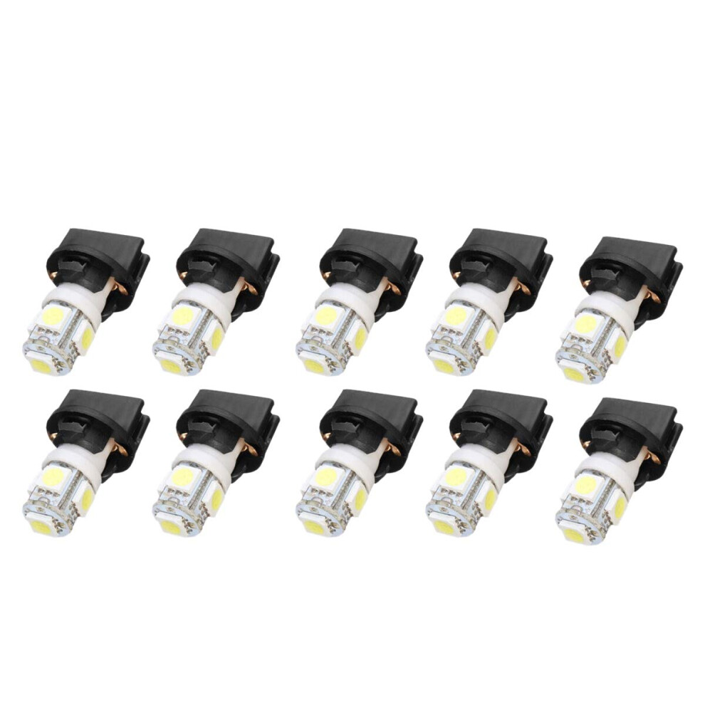 10X T10 5050 194 Led Bulbs Instrument Gauge Cluster Dash With Socket White/Light 9412369742933
