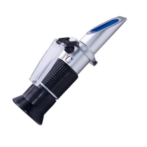 Refractometer, Portable Handheld Refractometer Sugar Meter 090% Optical Sugar Meter Sugar Level Tester with Box A 090 Sugar
