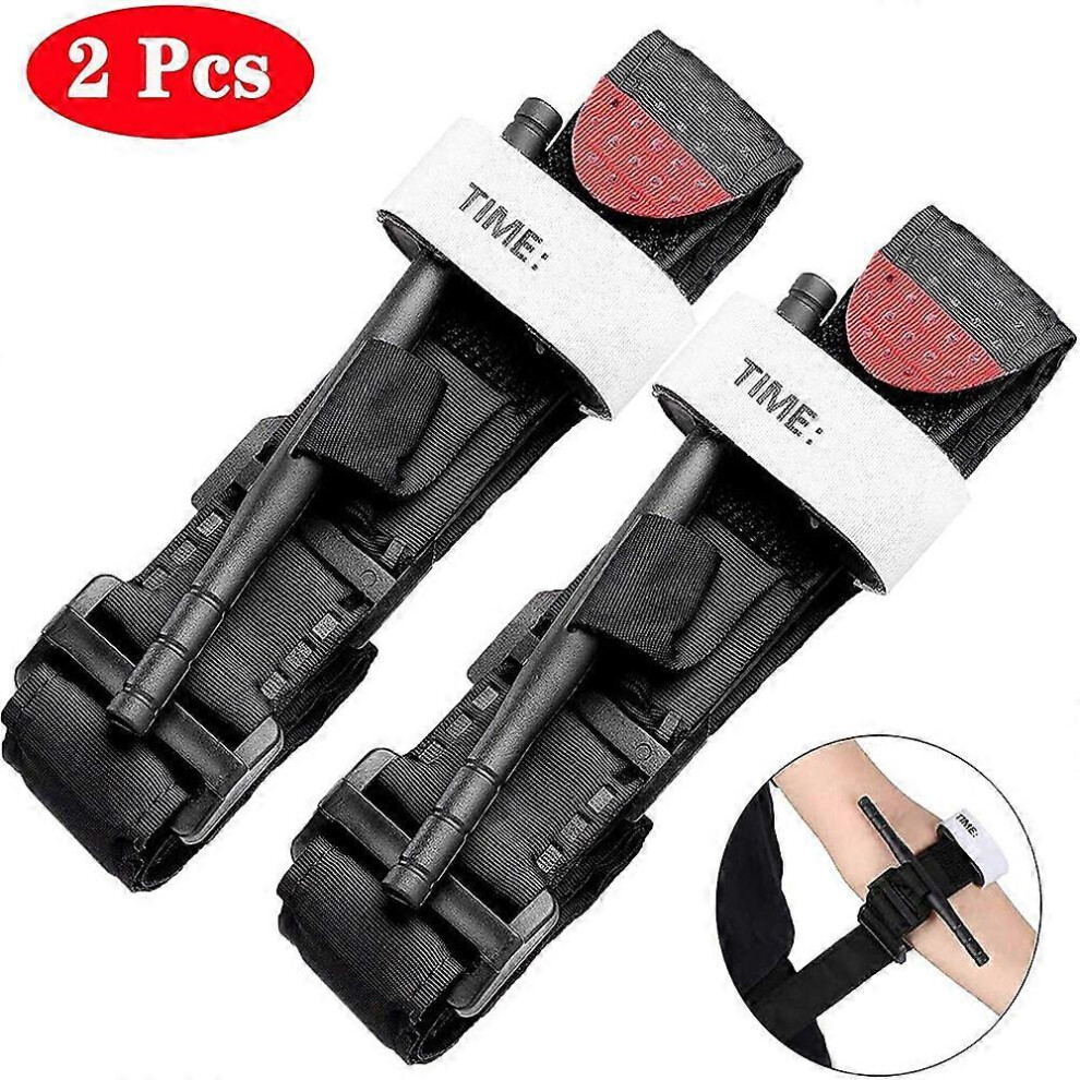 Kikidex (As Show, One Size) Beiaosu Tourniquet 2 Stck Tactical Tourniquets Kampf Anwendung Red Tip Military, Wandern Bergsteigen Sport Camping Im Freien