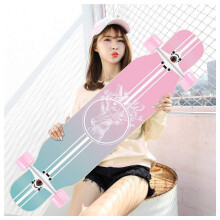 NENGGE Longboard 43.3 Inch with ABEC11 Bearings DropThrough Skateboards