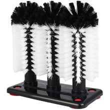 Glass cleaner, 3 brush heads with suction feet, standing cup cleaner, detachable long bottle brush