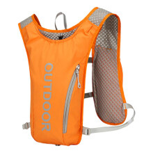 Hydration Backpack, Vest, 5L Backpack, Water Running Vest, Cycling Bag with Reflective Stripes, Orange B