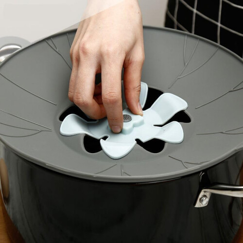 Spill Stopper Silicone Lid Cover For Pans Pots Boiling Kitchen Tool 2