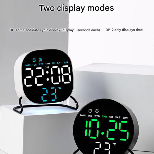 Alarm Clock Digital Clock Night Light Digital-Square blue light 2