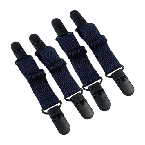 Multipurpose Flexible Elastic Straps Clip Fasteners-dark blue
