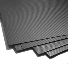 1 piece carbon fiber plate 200 x 250 mm, carbon fiber plate 0.5 mm to 5 mm thick carbon fiber model material for kite RC aircraft (1.0mm twill glossy)