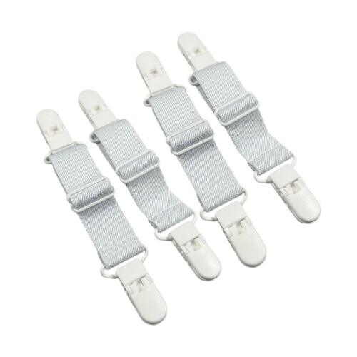 Quick Install Antislip Footwear Clip Elastic Straps for-White
