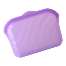 Reusable Silicone Food Storage Bags Leakproof User-Purple M