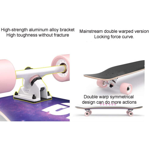 Skateboard Standard Complete Longboard Maple 8 Layers Double Kick Concave for Beginners 1