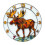 Home Decors Wall Clock Quiet Movement Vibrant-10 inch Elk 1