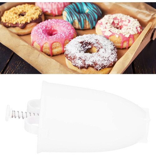 DIY Donut Maker Donut Dispenser Donut Mix for Mini Donut Maker Doughnut Making Molds Kitchen Baking Accessory (White) 2