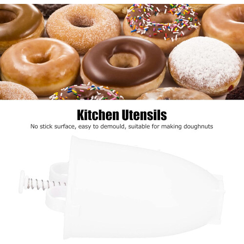 DIY Donut Maker Donut Dispenser Donut Mix for Mini Donut Maker Doughnut Making Molds Kitchen Baking Accessory (White) 1
