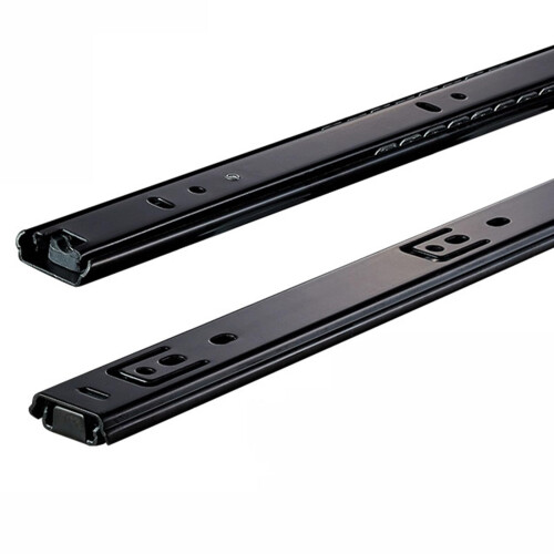 Twosection guide rail cabinet slide buffer rail slide computer desk keyboard slide rail(14in)