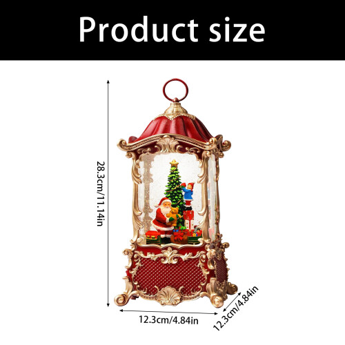 Christmas Snowfall Lanterns With Music Box Function Crystal 2