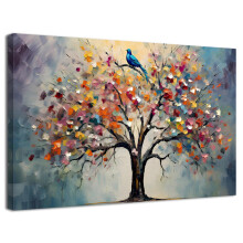 Tree of Life Wall Art Abstract Blossom Painting Nature Floral Canvas Minimalist Modern Artwork 40L x 30W cm