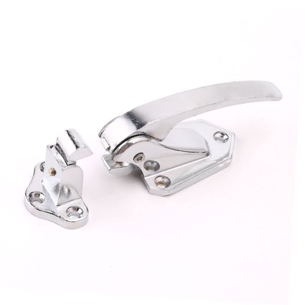 Zinc Alloy Door Handle Lock Spring Loaded Pull Handle Latch For Oven Refrigerator Freezer Silver 9189345813924