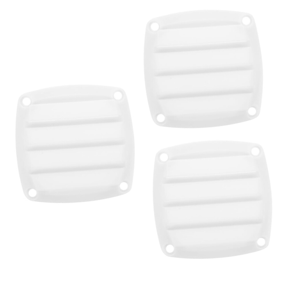 3Pcs Square Louvered Vent Grille Cover For Rv Yacht Boat Air Ventilation 8.30X8.30x1.50cmx3pcs Whitex3pcs 9189345813610