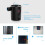 Portable Electric Compressor Pump with 3 Nozzles  Light for Inflation 4
