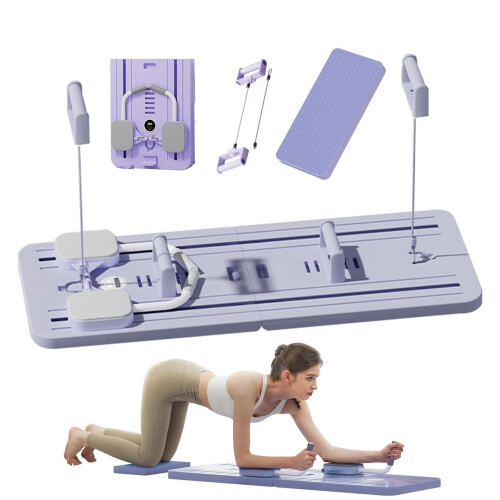 Ab Roller Wheel Training Board with Elbow Support, Automatic Rebound, Abdominal Board, Core Trainer, Home Training Equipment