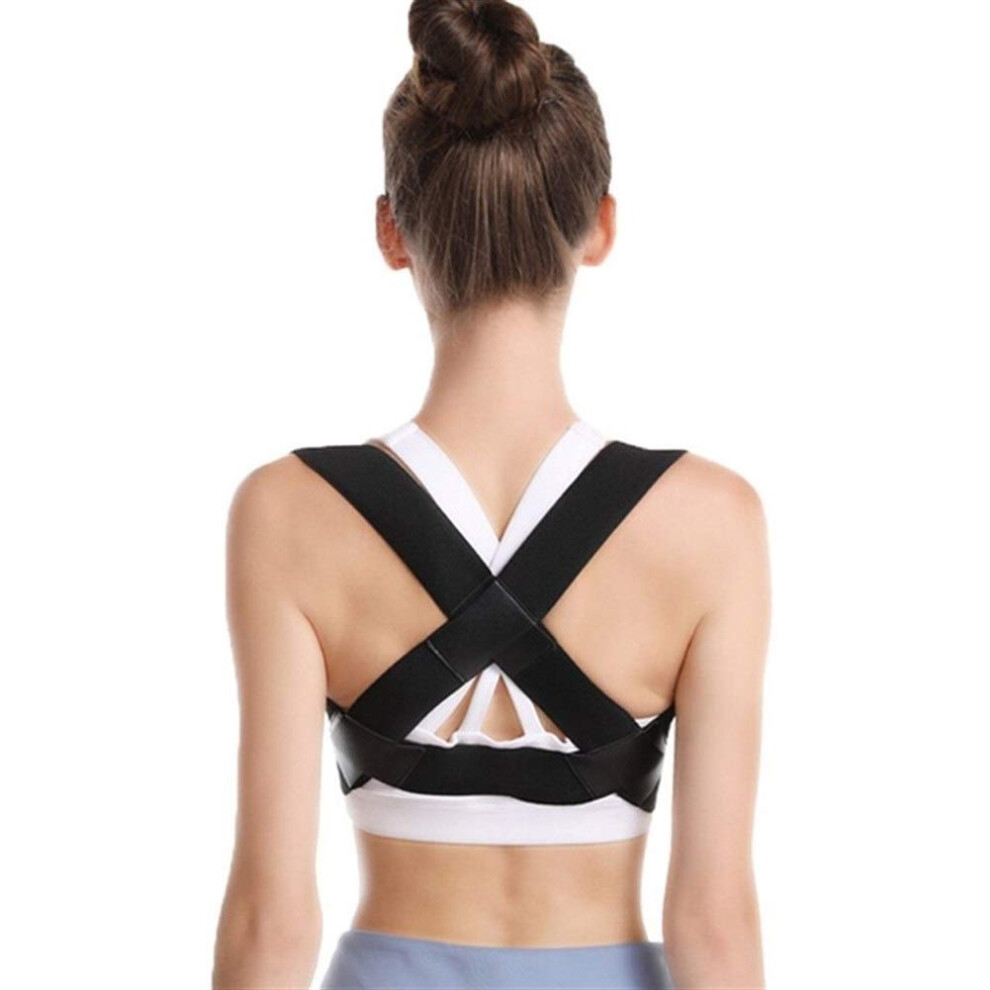 Black Posture Corrector For The Back, Prevents Slouching, Adjustable ( M)