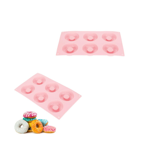 2PCS Silicone Donut Pan, Baking Tray Maker Baking Pan Making Tool Kitchen for Cake Biscuit