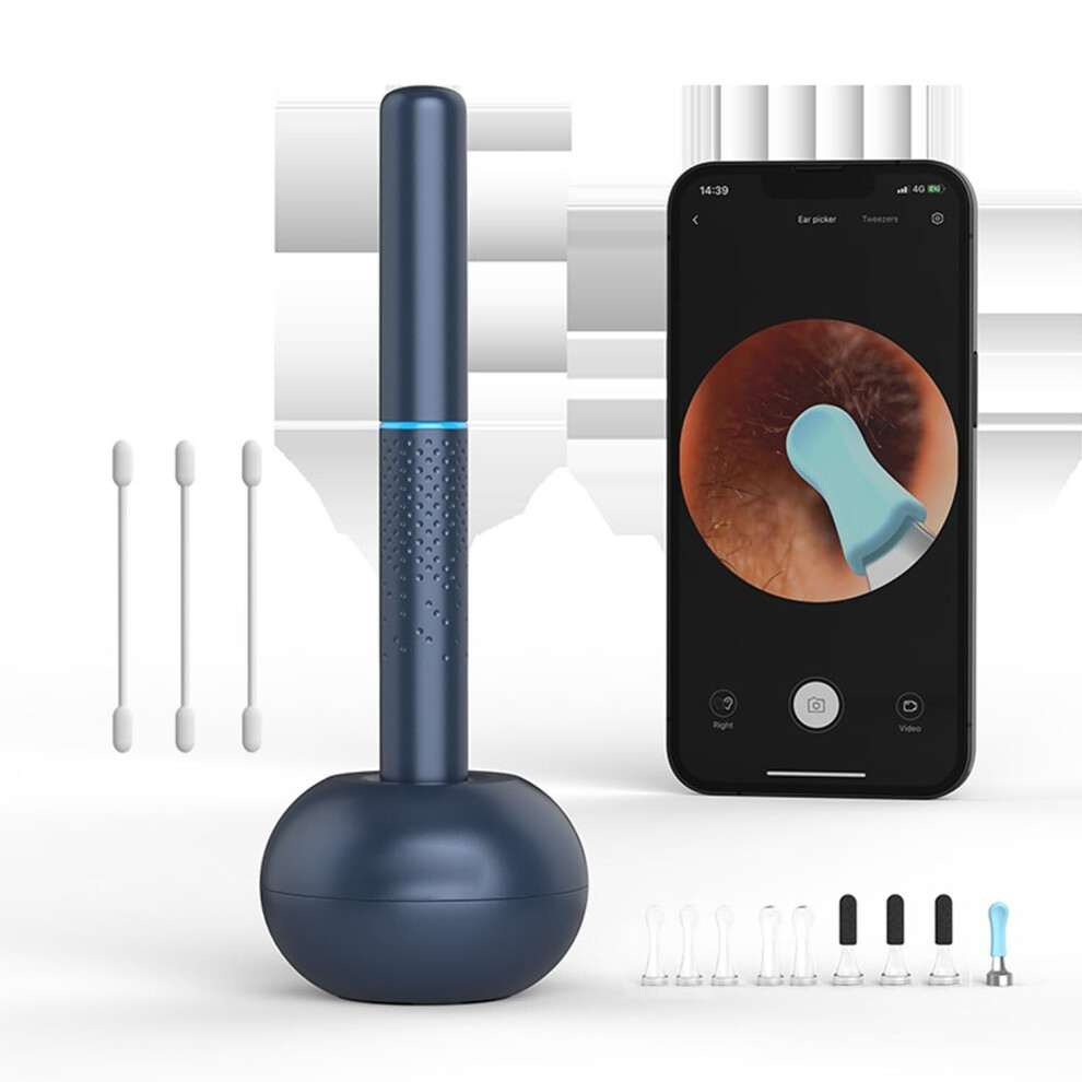 Digital otoscope with gyroscope, earwax remover with 10megapixel HD ear camera