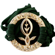 Engraved Leaf Corset Belt with Triple Wrap-ancient golden color