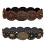 Heavy Duty Belt with Carved Charm Punk Studs Buckles-Black 2