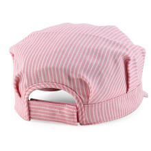 Cotton Engineer Cap Stripy Unstructured-Children pink