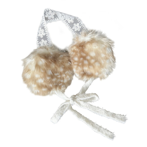 Lovely Plush Ear Muffs Deer Pattern Boneless Ear-clean version