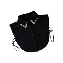 Detachable Lapel Collar False Elaborate Girls Collar-Black