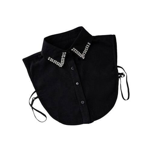 Detachable Lapel Collar False Elaborate Girls Collar-Black