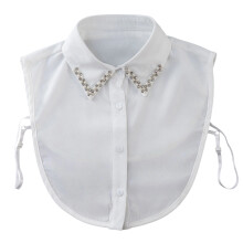 Collar Shawl Sweet Lapel False Shawl for Dress Sweater-White