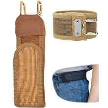 Functional Metal Hook Stretch Waistband, Unisex-brown 1