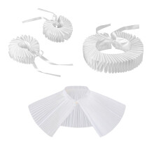Unisex Polyester False Collar Set Neck Wrap Cosplay-white suit