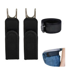 Functional Metal Hook Stretch Waistband, Unisex-Black 2