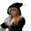 Knitted Witch Hat Stretchable Hoodie Hat Long Tail Hat-Black 1