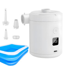Portable Air Pump For Inflatables 5200mAh Battery Quick 4000Pa Deflator White Ref: 8156