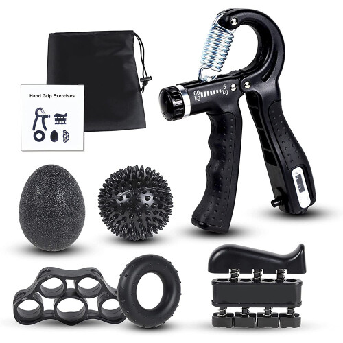 Trainingsgeräte für Finger- und Handtraining 6 Teile Black