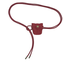 Suedes Skinny Belt Adjustable Thin Waist Strap For Casual-Red