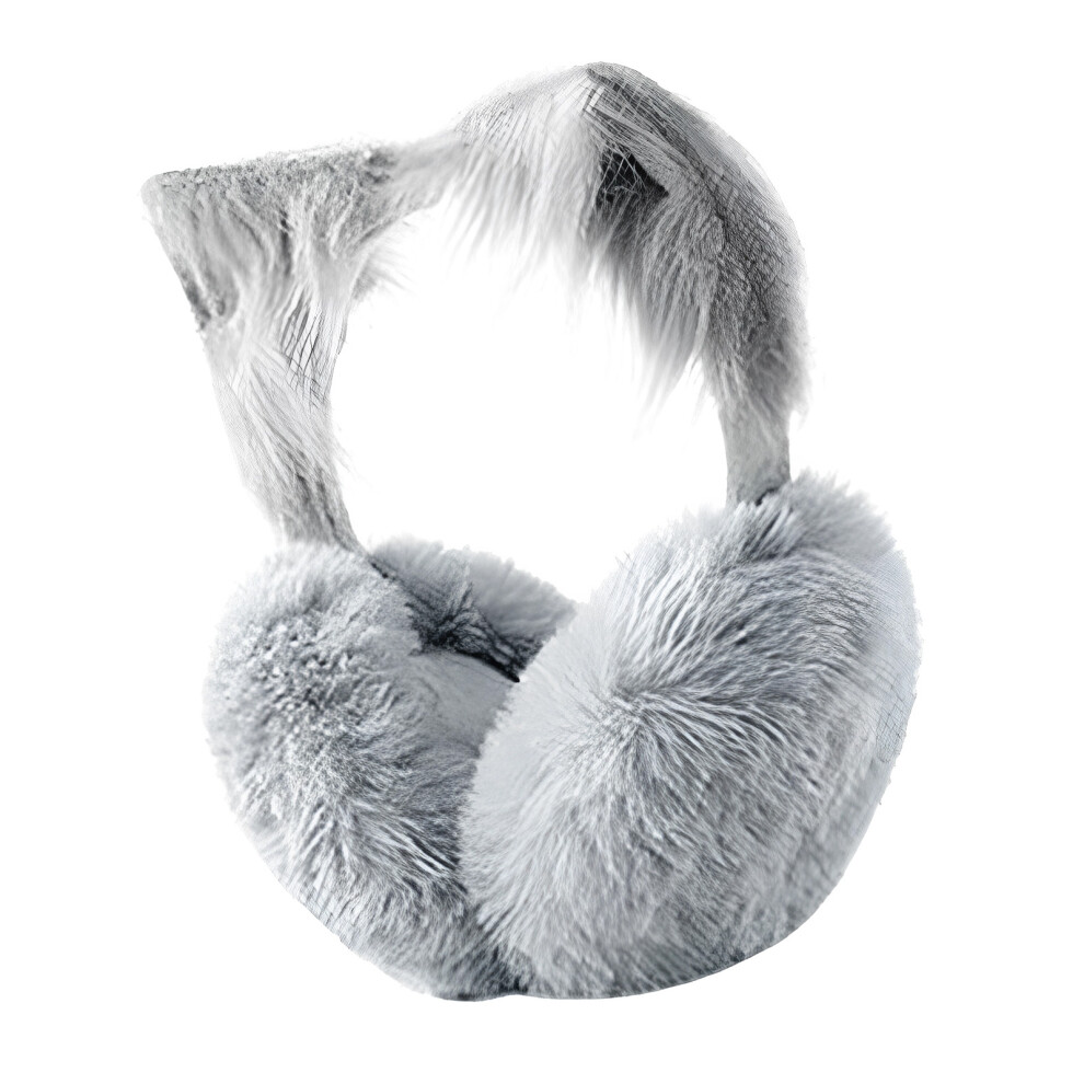 Plush Cartoon Kitten Ear Warmer For Women Different Head-Gray 7704000730556