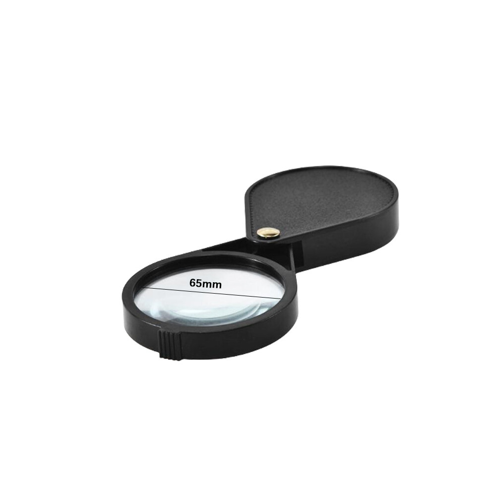 Inf Black Pocket Magnifying Glass - 10X Magnification