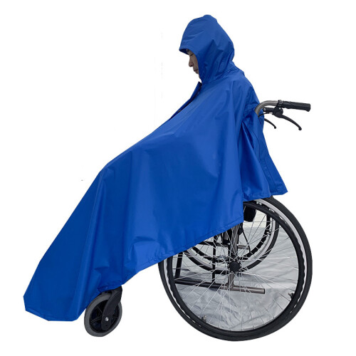 Wasserdichter Poncho-Überzug für Rollstühle Blue