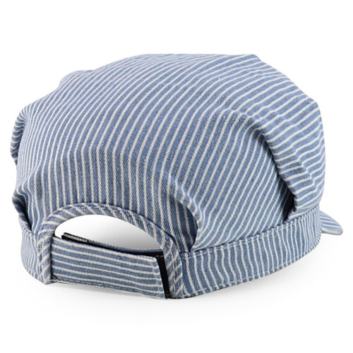 Curved Brim Engineer Cap Stripy Cotton-Children light blue