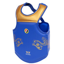 Wesing Wushu Sanda Women Microfiber  Leather Chest Protector for Sanda Competition (, Blue, S)