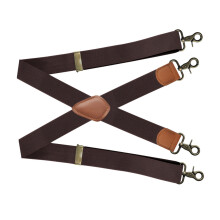 Comfortable Elastic Suspenders Men's X Clip Design for-brown