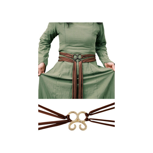 Fantasy Themed Metal Belt Long Wrap Costume Accessory-bronze 1