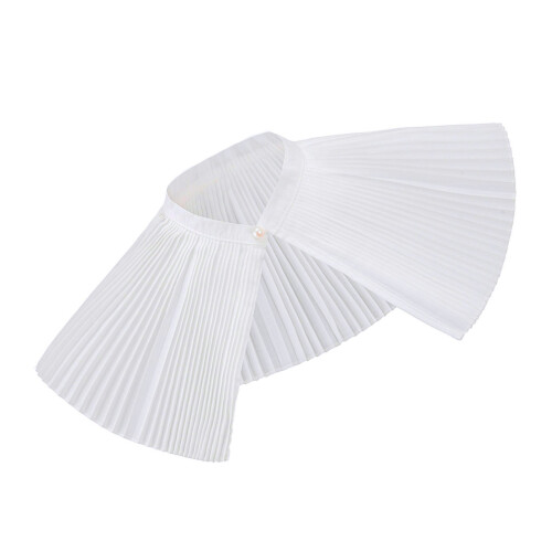Detachable Collar Set Practical Polyester-White accordion shaw