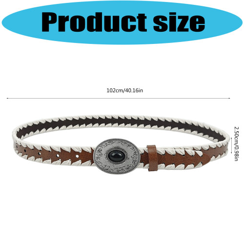 Gothic Black Eyelet Detailed Adjustable Waist Strap For-brown 2