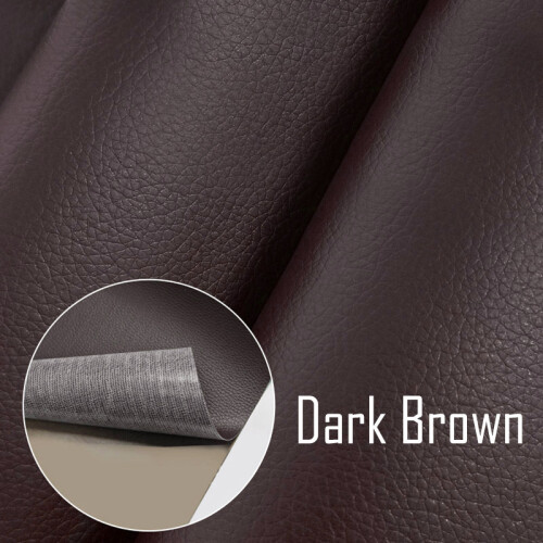 Plastic reparator autoadeziv piele artificiala 50x138 cm DarkBrown 2